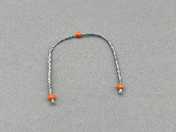Kupplungsband 20 cm, 3 Kugeln, grau/orange