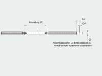 Knickgriff - Gelenkkurbelgriff ALU natur-eloxiert - 11,9 mm - einzeln