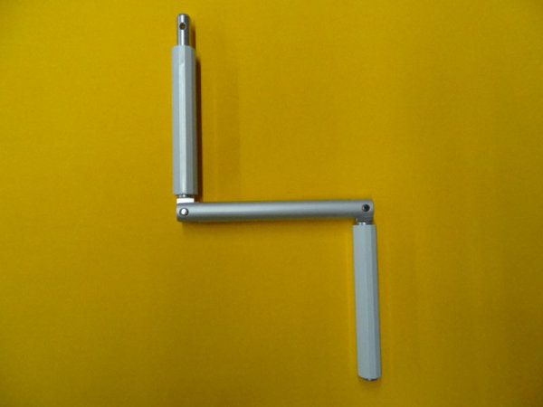 Knickgriff - Gelenkkurbelgriff ALU natur-eloxiert - 9,9 mm einzeln