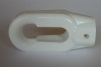 Markisenöse oval aus Kunststoff weiß Bohrung 12 mm rund