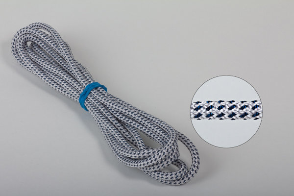Restbestand - Endloszugschnur 5 mm, blau/wei&szlig;, Umlauf 570 cm - Bedienl&auml;nge 285 cm