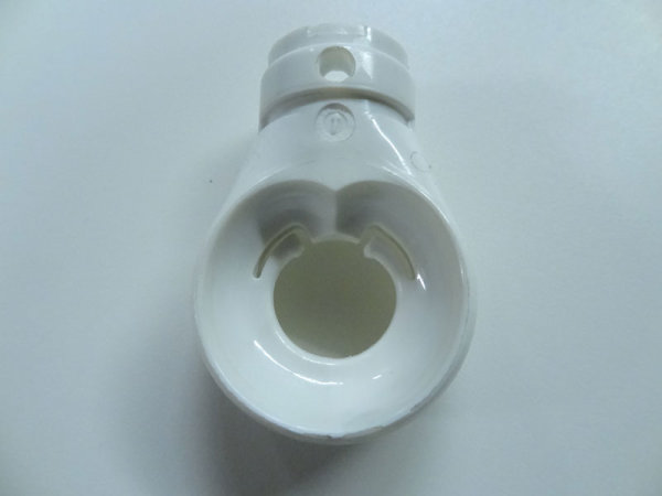 Markisenöse rund aus Kunststoff weiß Bohrung 12 mm rund