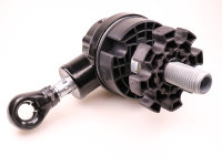 Markisen-Kegelradgetriebe 4,4:1 (rechts) f&uuml;r 85 mm Nutrohr, schwarz mit PVC-&Ouml;se rund