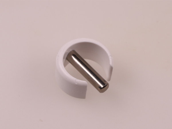 Sicherungsclip mit Metallpin - f&uuml;r Kurbelstange 15-17 mm, wei&szlig; 