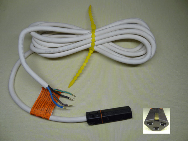 Anschlusskabel f&uuml;r elero Typ 9 - 11 Antriebe wei&szlig; (H05RN-F) 3 Meter - Kabelende offen
