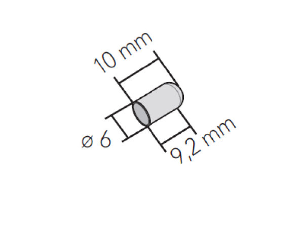 Endkappe f&uuml;r Rundstab 4 mm, Kunststoff, wei&szlig;, zum &uuml;berschieben