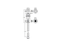 16 mm Kreuzgelenk Antrieb: 6 mm Vierkant-Bohrung & Abtrieb: 6 mm Vierkant-Bohrung