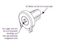 Rollo-Kettenzuggetriebe f&uuml;r 28 mm Welle,...